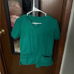 Hunter Green V-Neck Women's Scrub Top
